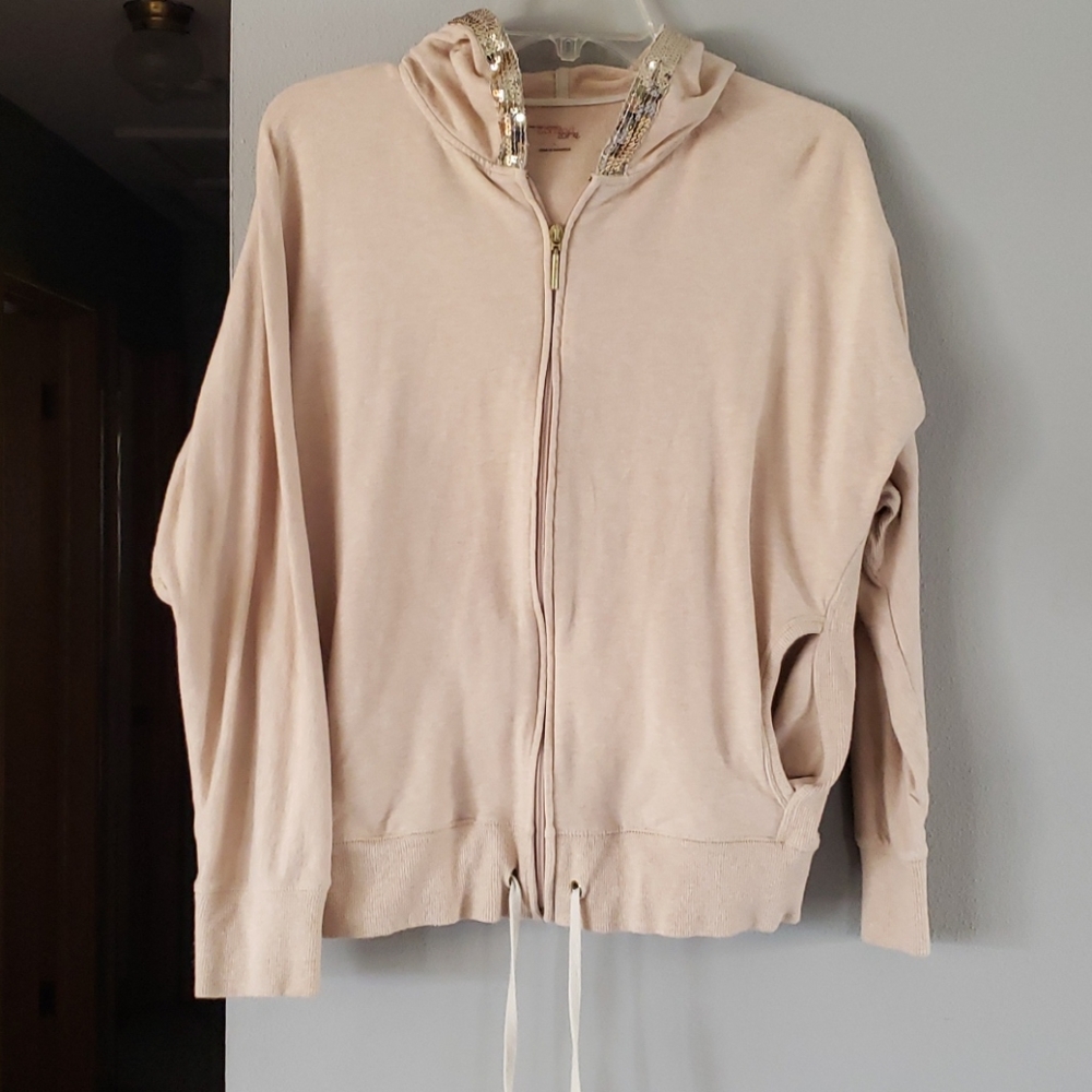 Sequins detailed hooded sweater